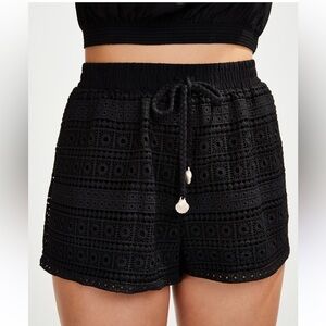 Black Lace Shorts